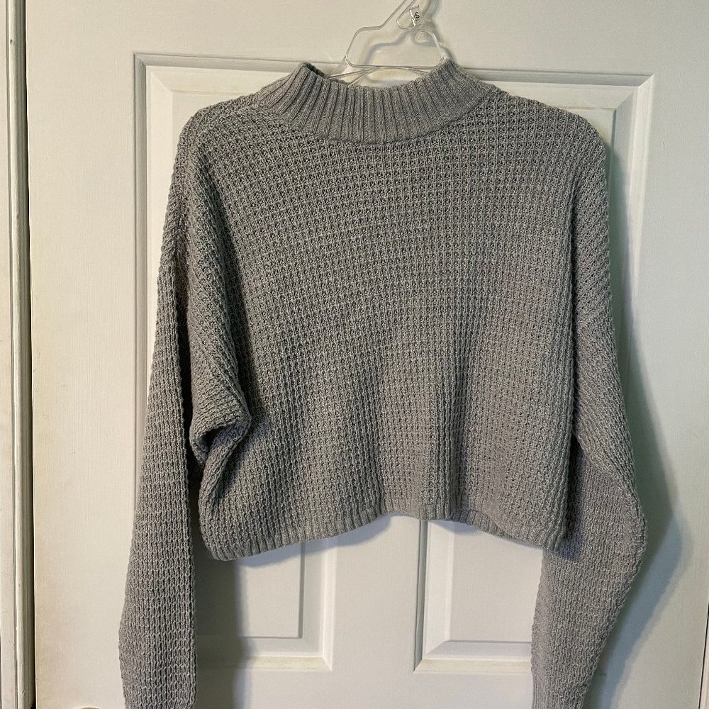 Hollister Oversized Waffle Mockneck Sweater NWT